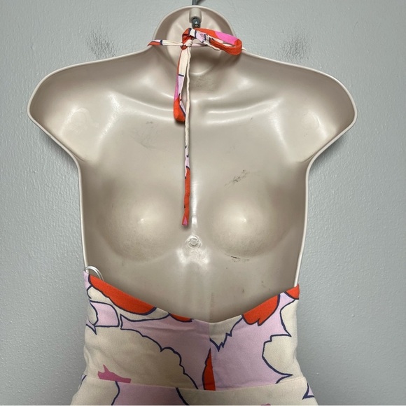 Mister Zimi Women Jumpsuit 6 Inka Vintage Floral Pink Halter‎ Neck Boho Hippie - Picture 9 of 11